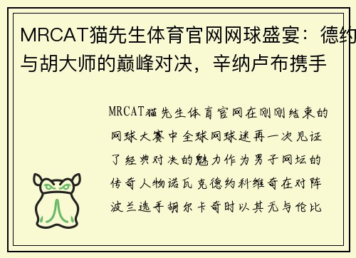 MRCAT猫先生体育官网网球盛宴：德约与胡大师的巅峰对决，辛纳卢布携手进八强 - 副本